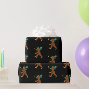 Bigfoot die een Alien ontvoert Grappig Paranormaal Cadeaupapier