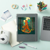 Bigfoot die een Alien ontvoert Grappig Sticker (iPad Cover)