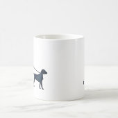 Bigfoot die een Bluetick Coonhound op een Leash lo Koffiemok (Center)