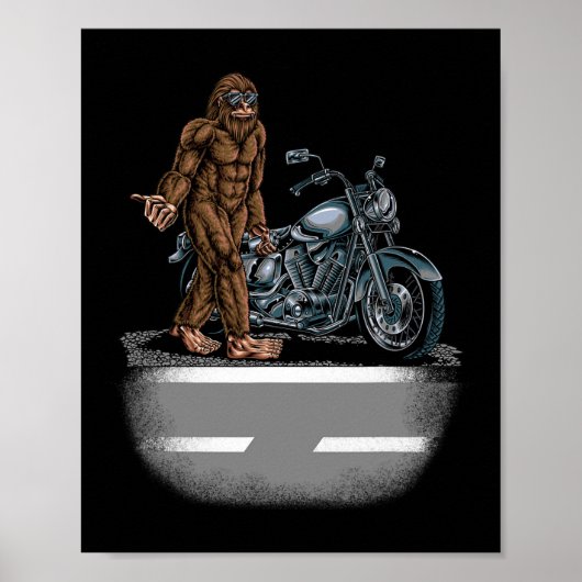 Bigfoot die een motorfiets goot die probeert een h poster (Voorkant)