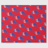 Bigfoot die een Pet van de Kerstman draagt Cadeaupapier (Vlak)