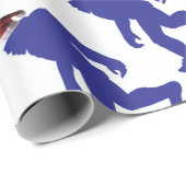 Bigfoot die een Pet van de Kerstman draagt Cadeaupapier (Rol Hoek)