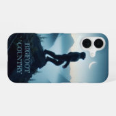 Bigfoot die naar de maan huilt iPhone 16 hoesje (Achterkant horizontaal)