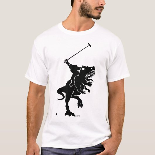 Bigfoot die polo speelt op een T-rex (Voorkant)