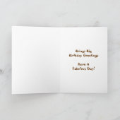 Bigfoot die Sasquatch Grappige Verjaardag Squatch Kaart (Binnen)