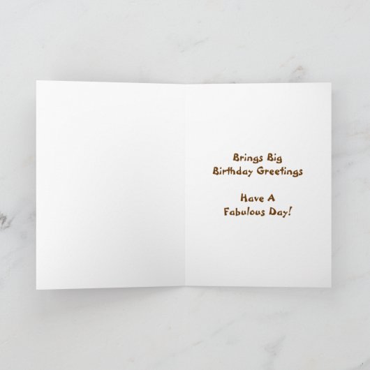 Bigfoot die Sasquatch Grappige Verjaardag Squatch Kaart (Binnen)