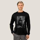 Bigfoot die UFO-buitenaardsen bekijkt voor kampeer Tri-Blend Shirt (Voorkant)