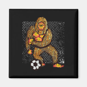 Bigfoot die voetbal speelt voor voetballers Funny Magneet