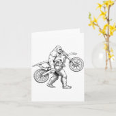 Bigfoot Dirt Bike Sasquatch Biker  Kaart (Gele Bloem)