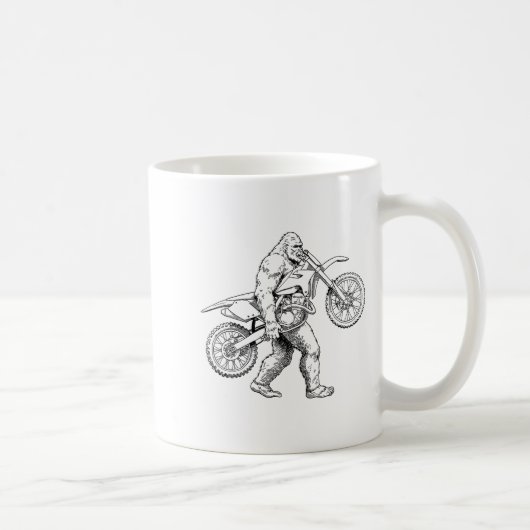 Bigfoot Dirt Bike Sasquatch Biker  Koffiemok (Rechts)