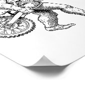 Bigfoot Dirt Bike Sasquatch Biker  Poster (Hoek)