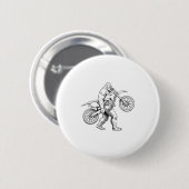 Bigfoot Dirt Bike Sasquatch Biker  Ronde Button 5,7 Cm (Voorkant /achterkant)