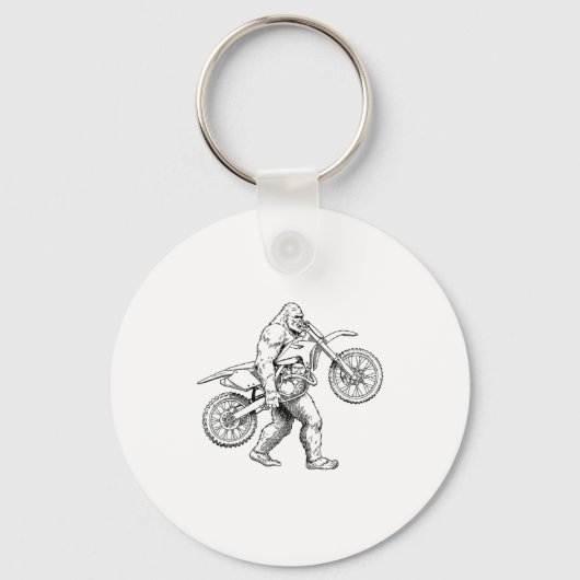 Bigfoot Dirt Bike Sasquatch Biker  Sleutelhanger (Voorkant)