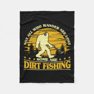 Bigfoot Dirt Vist Metal Detecting Funny Metal D Fleece Deken