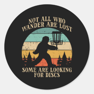 Bigfoot Disc Golf niet iedereen die verdwaalt verl Ronde Sticker