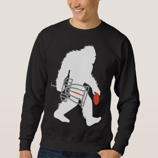 Bigfoot Disk Golf Cryptid Sasquatch Disk Golfer Trui (Voorkant)