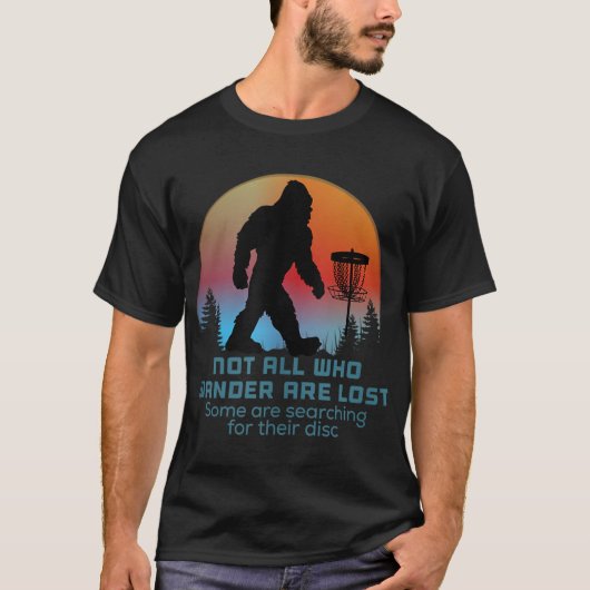 Bigfoot Disk Golf Sasquatch Chain Tosser Funny Big T-shirt (Voorkant)