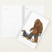 Bigfoot Dog Walk Dachshund T  Sasquatch Kids Men W Planner (Display)