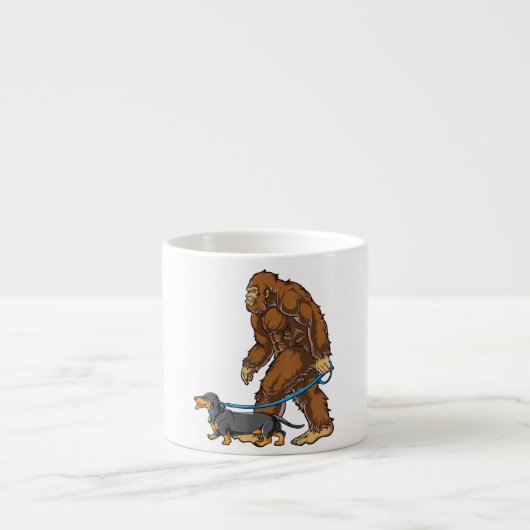 Bigfoot Dog Walk Dachshund T Sasquatch Kinder Mann Espresso Kop (Voorkant)