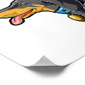 Bigfoot Dog Walk Dachshund T Sasquatch Kinder Mann Poster (Hoek)