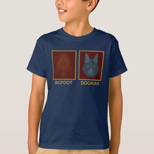Bigfoot & Dogman Kids T-Shirt (Voorkant)