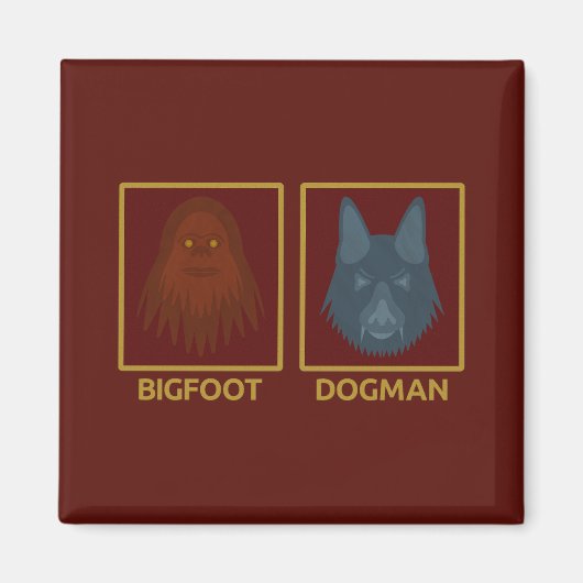 Bigfoot & Dogman magneet (Voorkant)