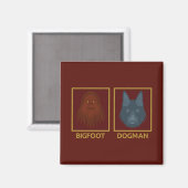 Bigfoot & Dogman-magneet Magneet (Voorkant / Achterkant)