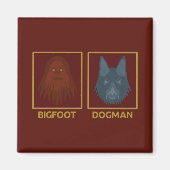 Bigfoot & Dogman-magneet Magneet (Voorkant)