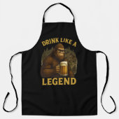 Bigfoot-Drink als een Legend-BBQ Pit Schort (Voorkant)