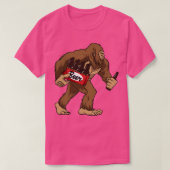 Bigfoot Drink Beer Funny Sasquatch Yeti T-shirt (Design voorkant)