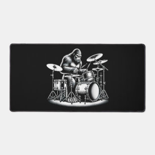 Bigfoot drummer Sasquatch speelt drums muzikant B Bureaumat