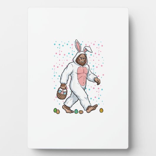 Bigfoot Easter Bunny Costume Funny Sasquatch Men W Fotoplaat (voorkant)