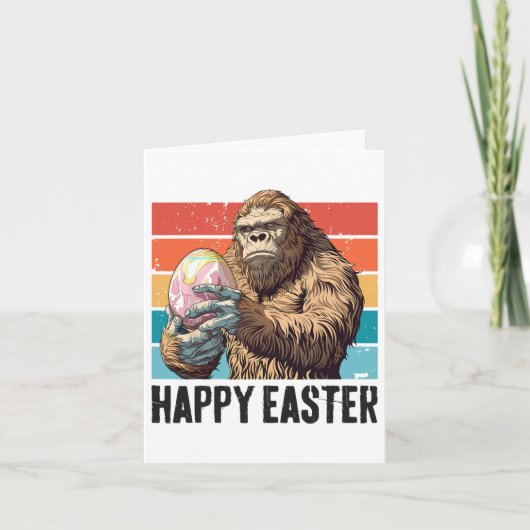 Bigfoot Easter Egg Happy Easter Day Bigfoot Lover Kaart (Voorkant)