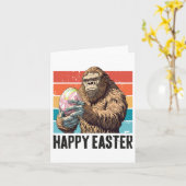 Bigfoot Easter Egg Happy Easter Day Bigfoot Lover Kaart (Gele Bloem)