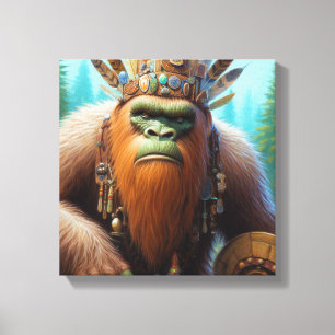 Bigfoot Eco Krijger Canvas Afdruk