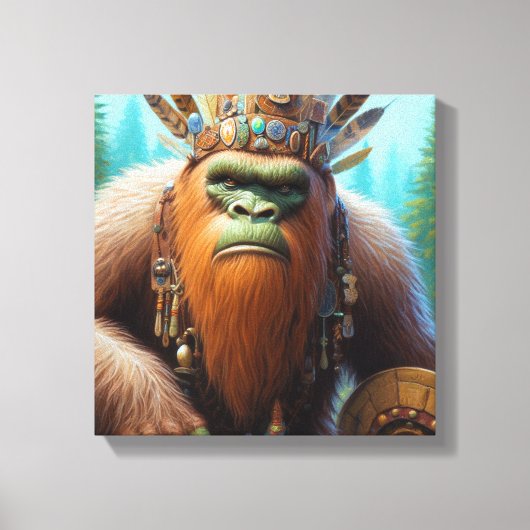 Bigfoot Eco Krijger Canvas Afdruk (Voorkant)