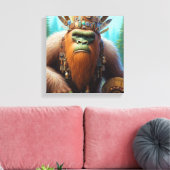 Bigfoot Eco Krijger Canvas Afdruk (Insitu (Woonkamer))