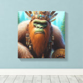 Bigfoot Eco Krijger Canvas Afdruk (Insitu (Houten vloer))