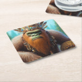 Bigfoot Eco Warrior Kartonnen Onderzetters (Schuin)