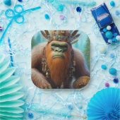 Bigfoot Eco Warrior Papieren Bordje (Feest)