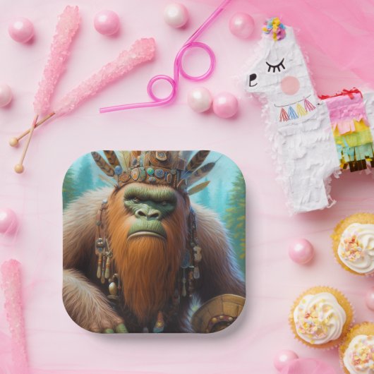 Bigfoot Eco Warrior Papieren Bordje (Feest)