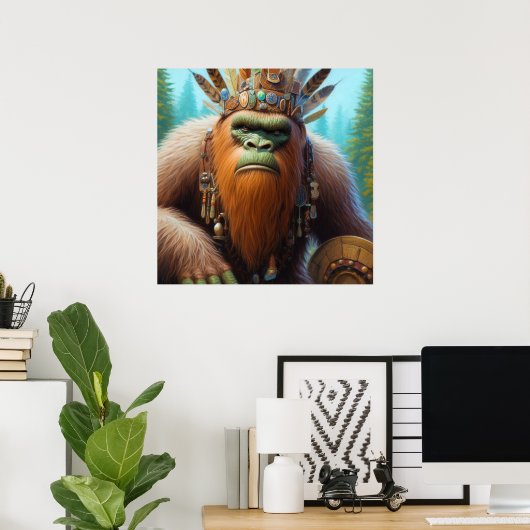 Bigfoot Eco Warrior Poster (Thuiskantoor)