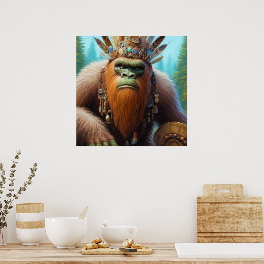Bigfoot Eco Warrior Poster (Keuken)