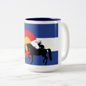 Bigfoot, eenhoorn en Jackalope Tweekleurige Koffiemok (Voorkant rechts)