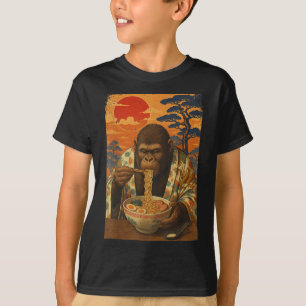 Bigfoot eet Japans Ramen Noedels Funny Geschenken T-shirt