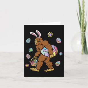 Bigfoot Egg Hunting Easter Bunny Ears Spring Manne Kaart