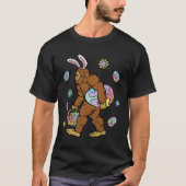 Bigfoot Egg Hunting Easter Bunny Ears Spring Manne T-shirt (Voorkant)