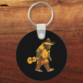 Bigfoot El Squatcho Cinco De Mayo Mexican Poncho S Sleutelhanger (Voorkant)