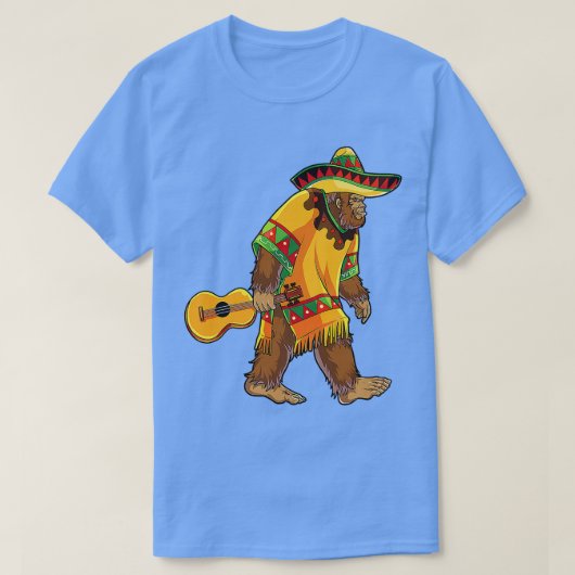 Bigfoot El Squatcho Cinco De Mayo Mexican Poncho S T-shirt (Design voorkant)