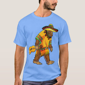Bigfoot El Squatcho Cinco De Mayo Mexican Poncho S T-shirt
